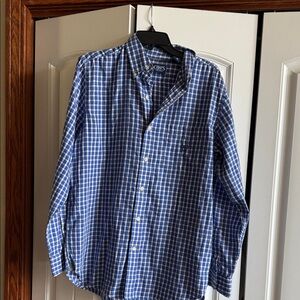 Chaps Men's Blue Plaid Button Down Shirt